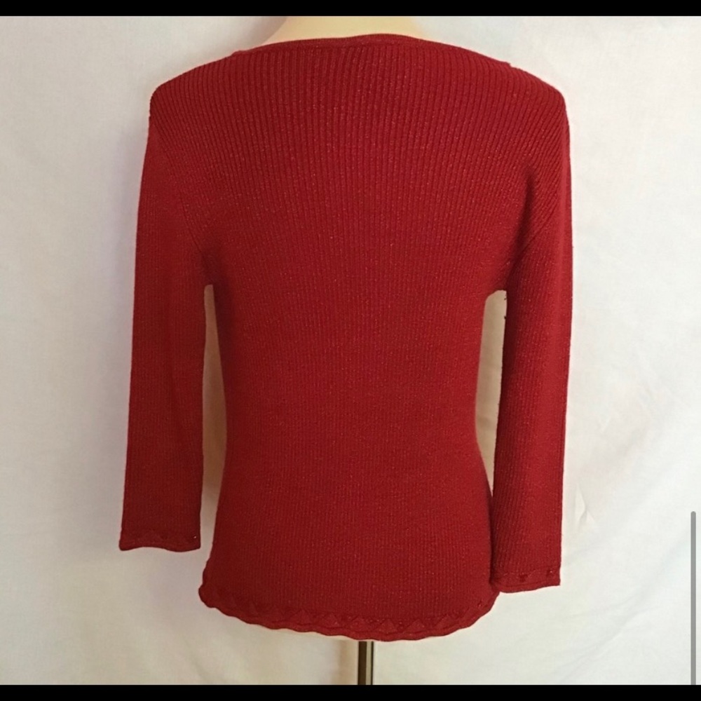 Retro Y2K red sparkly beaded cover up - Picture 4 of 6